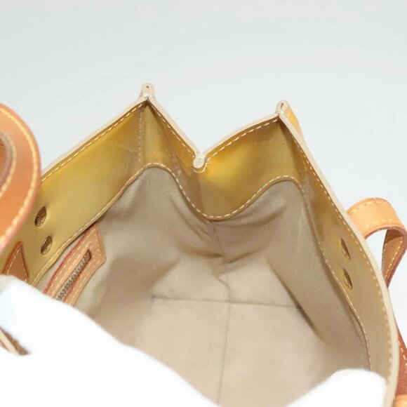 LOUIS VUITTON Monogram Vernis Reade PM Hand Bag Beige M91334 LV Auth ti3294 - Picture 11 of 16
